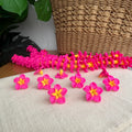 Clay Fushia & Yellow Plumeria