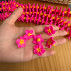 Clay Fushia & Yellow Plumeria