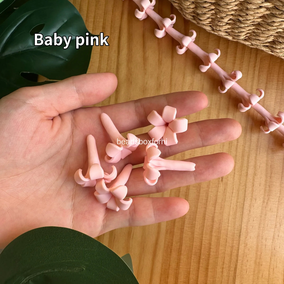 22mm Pink polymer clay puakenikeni