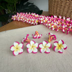 Clay Fushia& White Plumeria