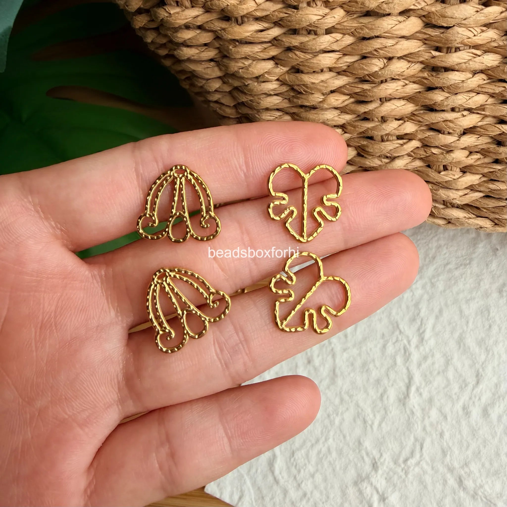 Crown flower/ Monstera leaf