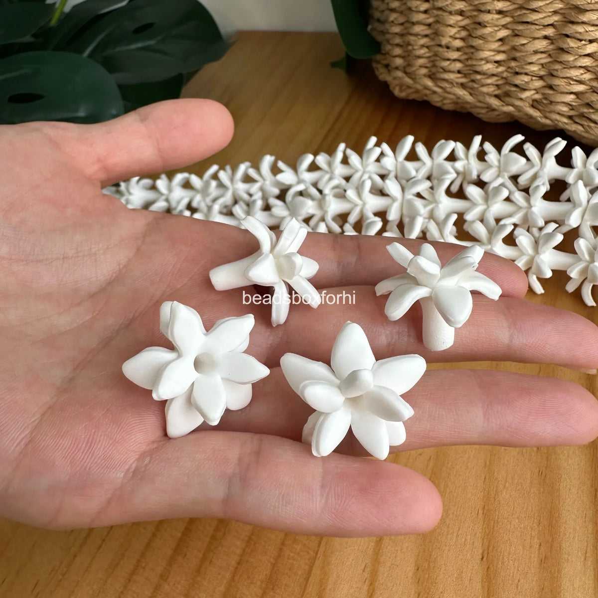 Polymer Clay Blooming pikake