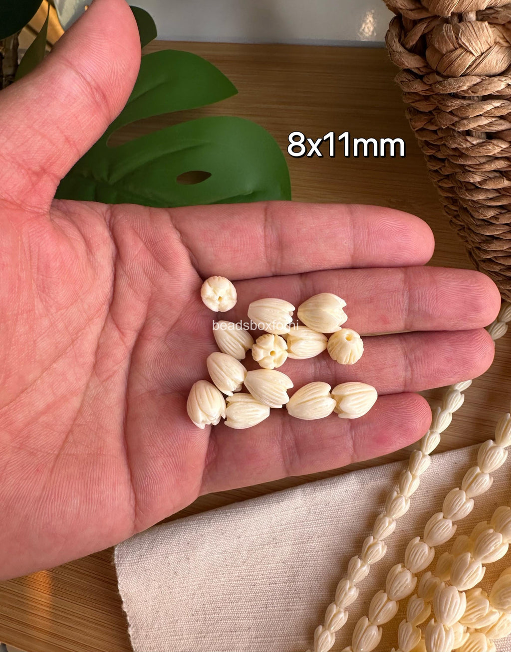 Ivory Pikake Beads