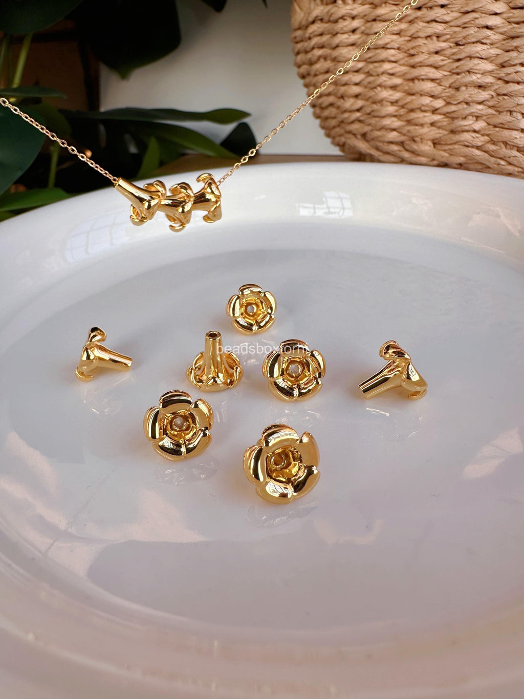 14K Gold Filled Puakenikeni Bead