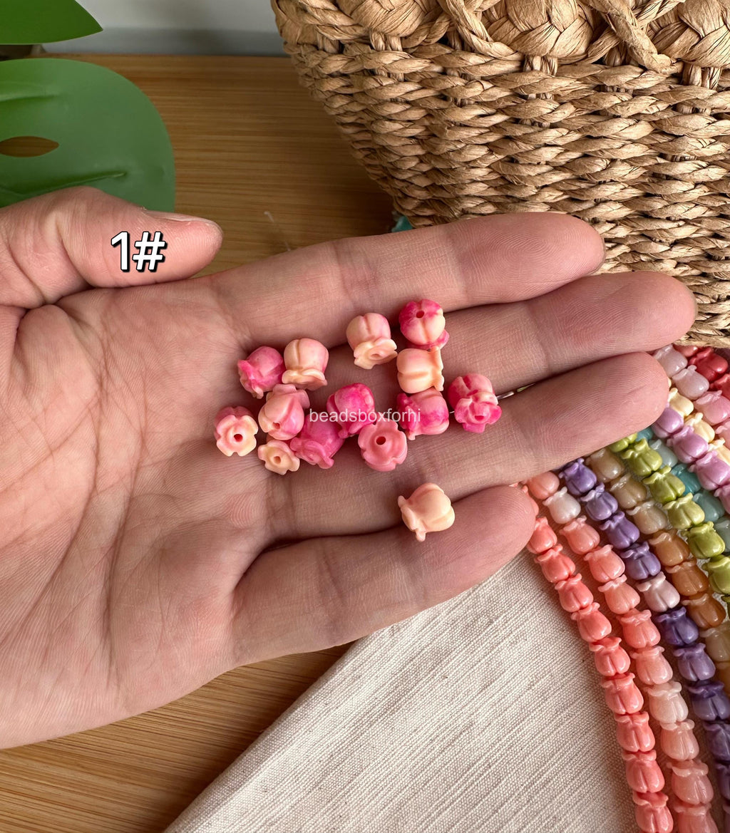 8.5mm Crown Flower Beads