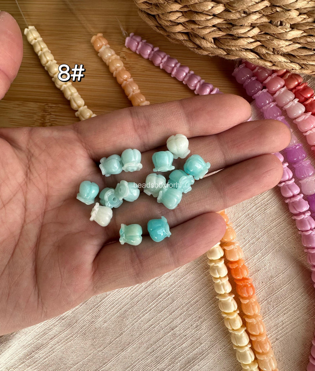 8.5mm Crown Flower Beads