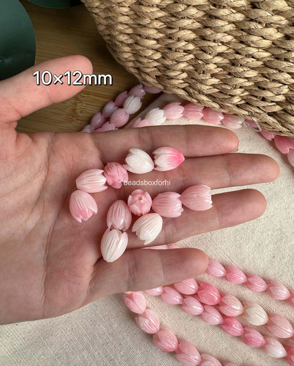 Variegated Light Pink Pikake Beads