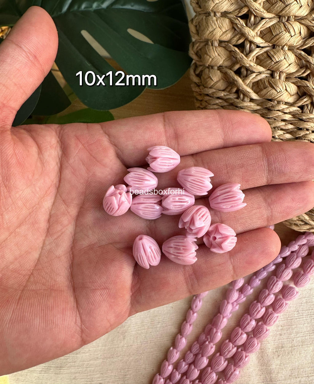 Lavender Pikake Beads