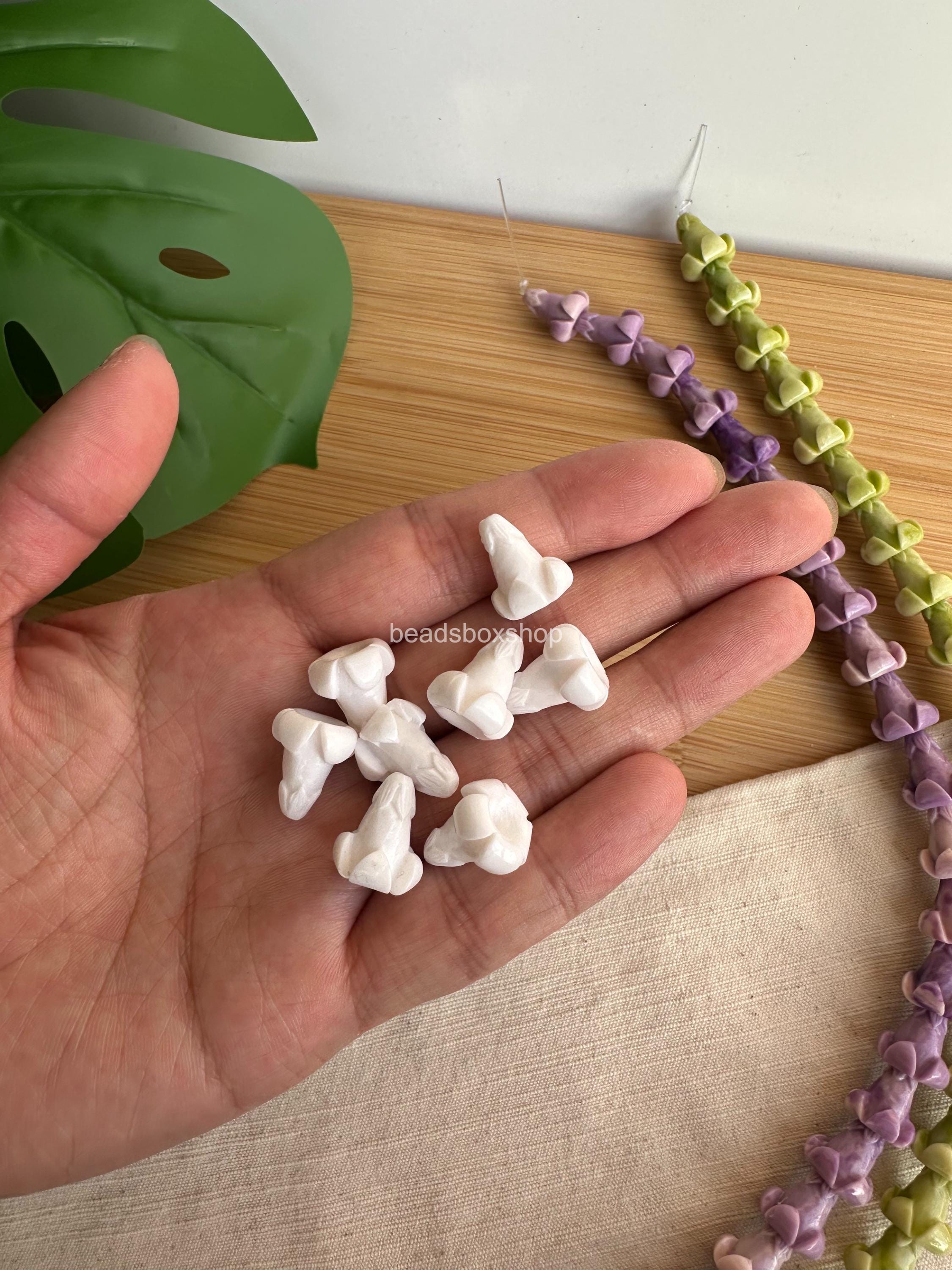 Resin & Coral Powder Puakenikeni Beads
