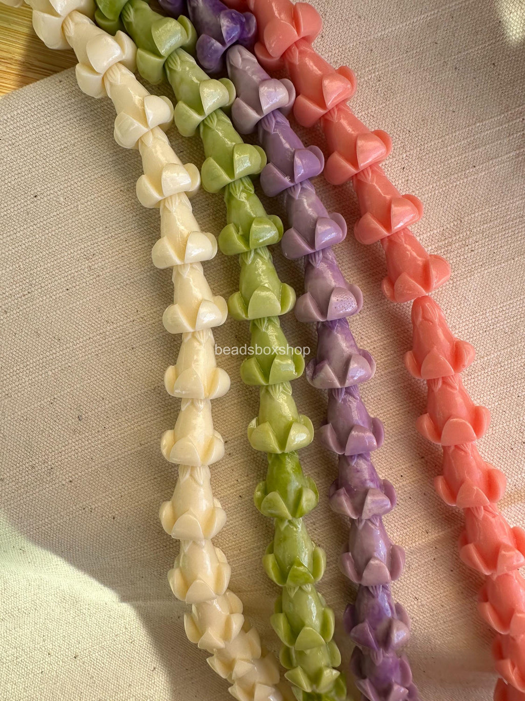 Resin & Coral Powder Puakenikeni Beads