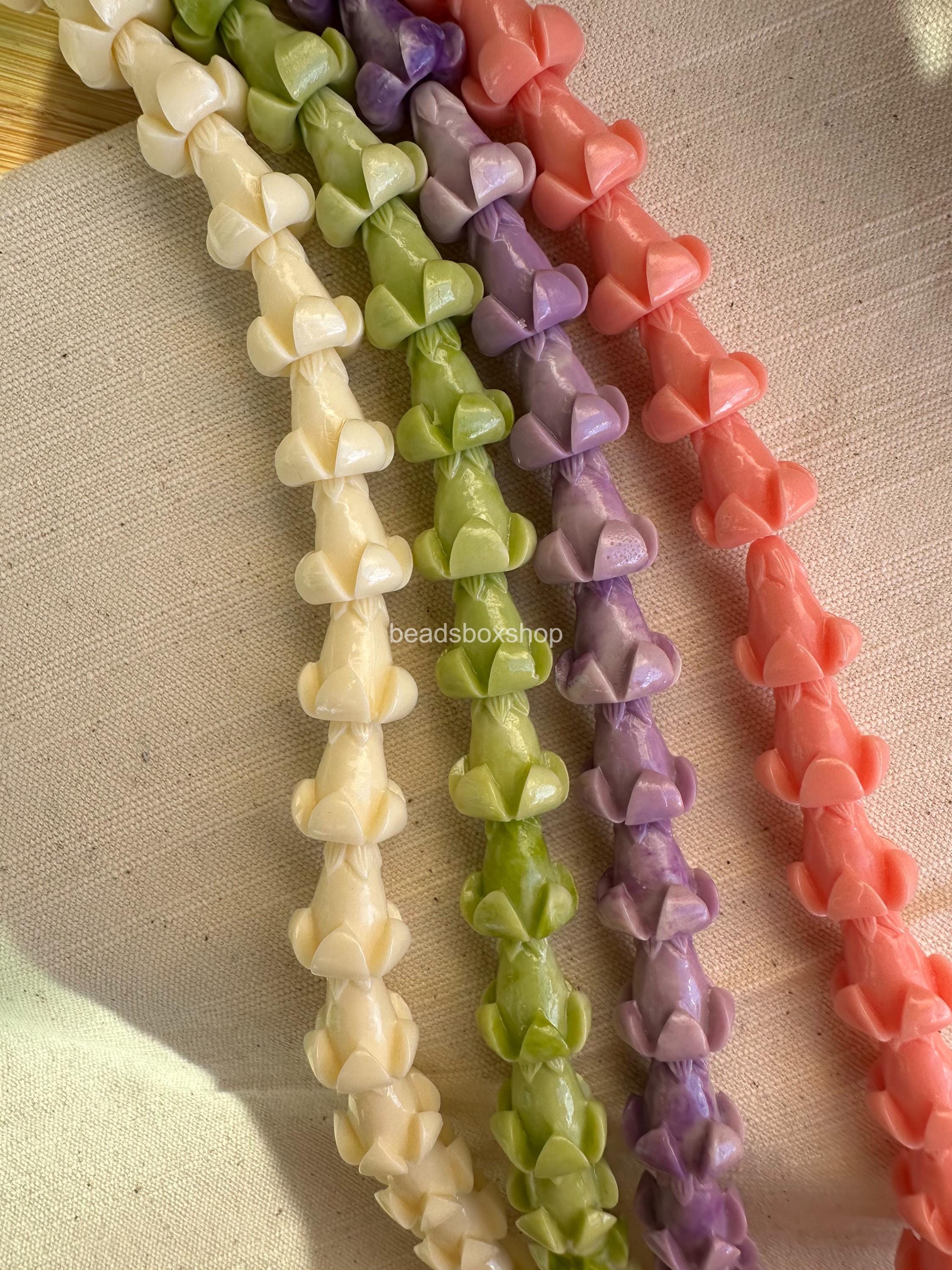 Resin & Coral Powder Puakenikeni Beads