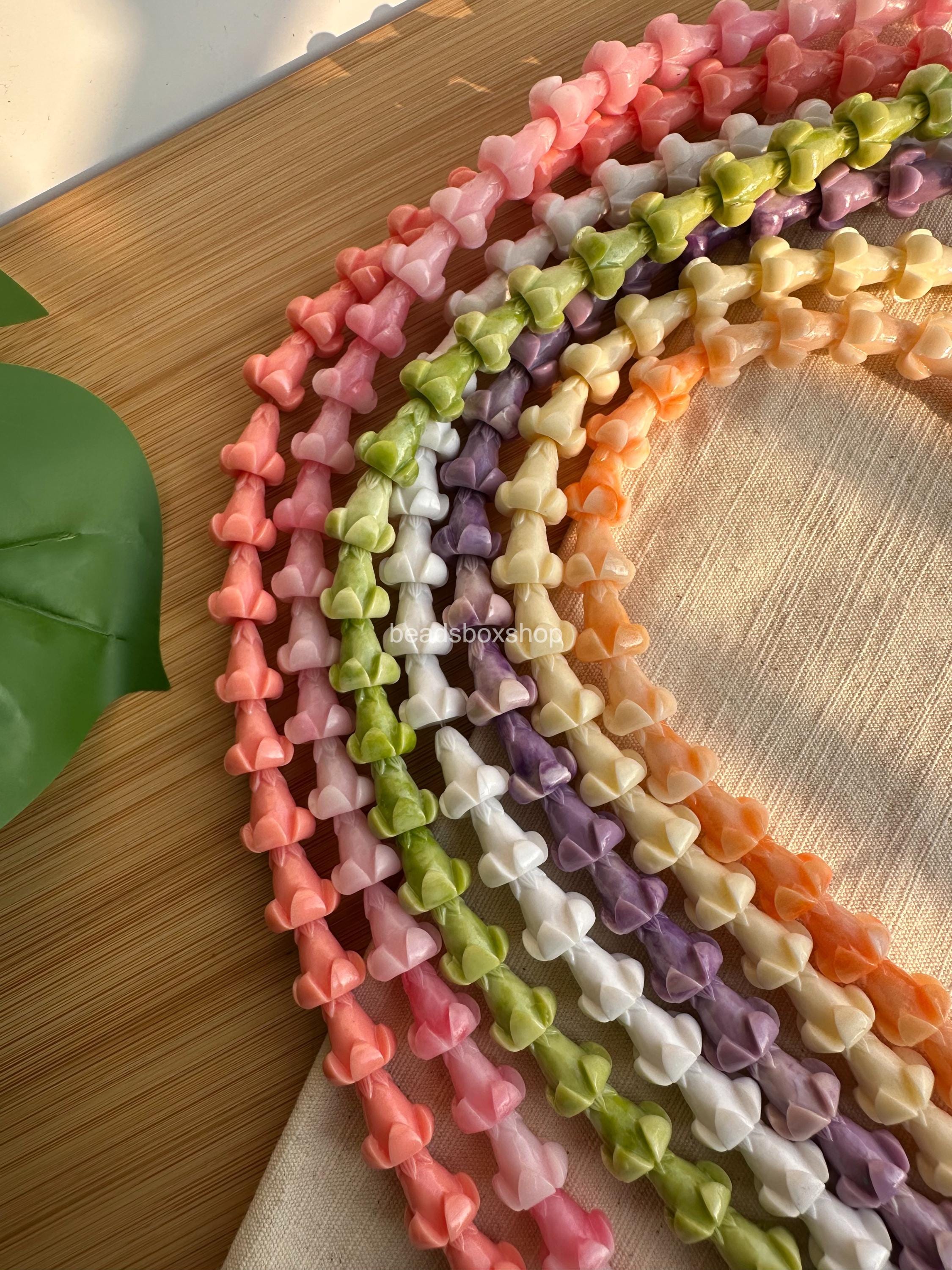 Resin & Coral Powder Puakenikeni Beads