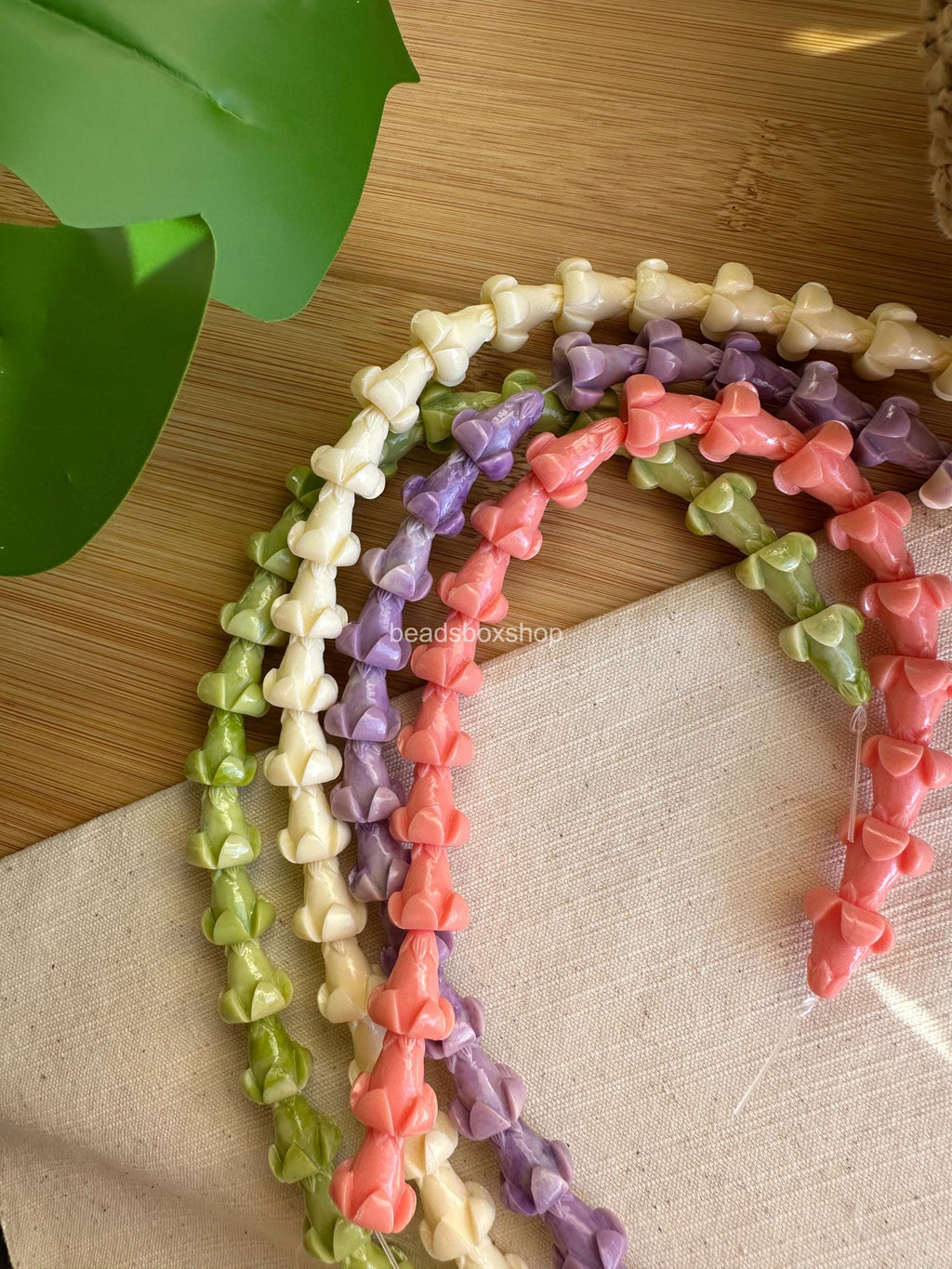 Resin & Coral Powder Puakenikeni Beads