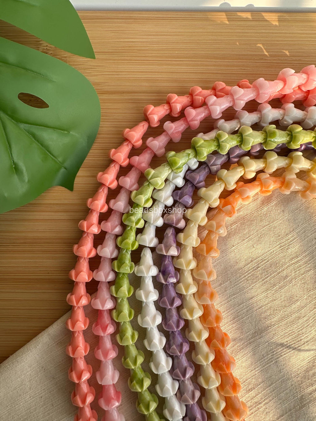 Resin & Coral Powder Puakenikeni Beads