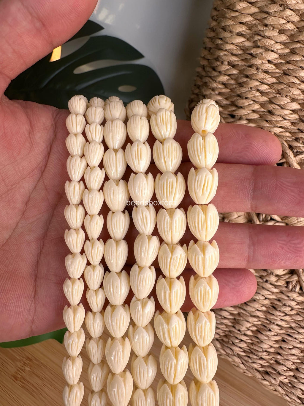 Ivory Pikake Beads