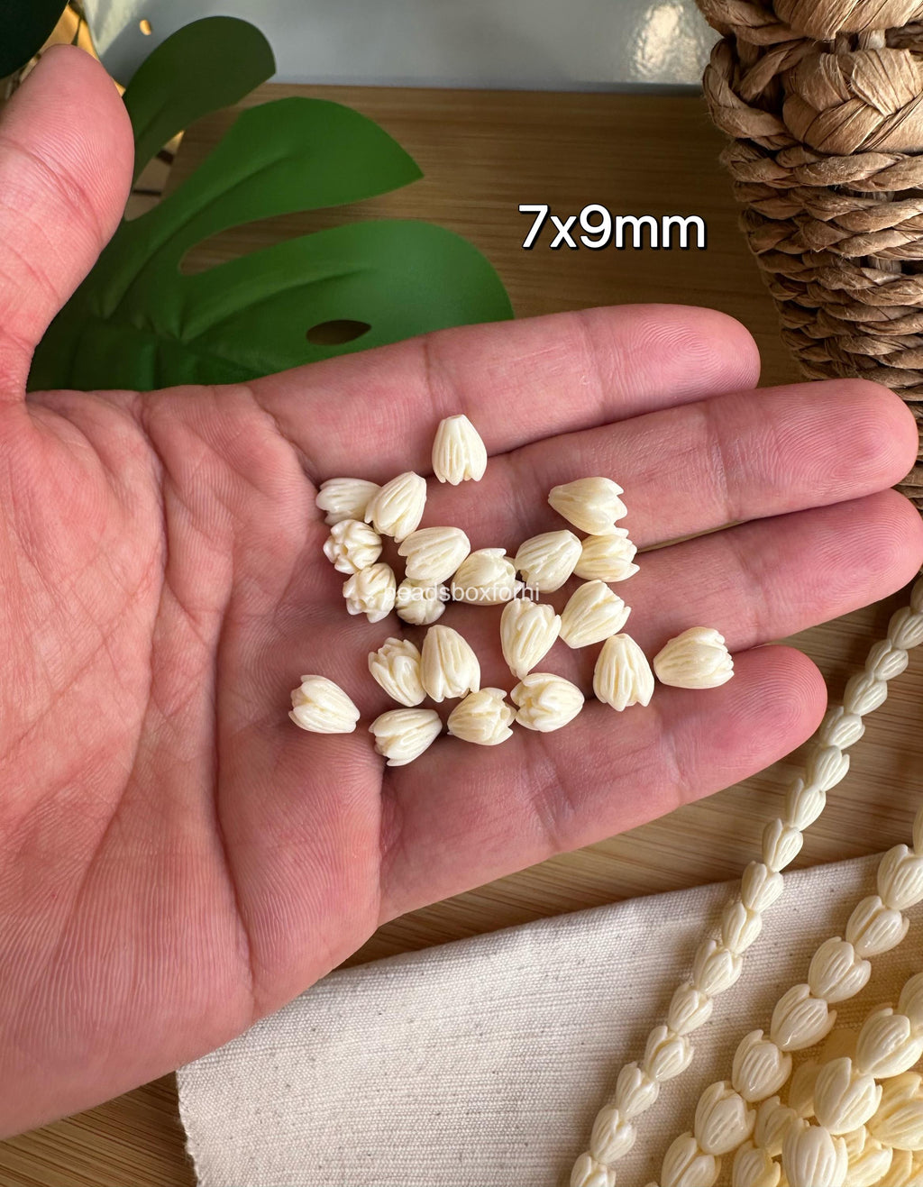Ivory Pikake Beads