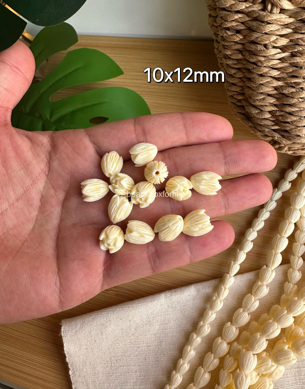 Ivory Pikake Beads