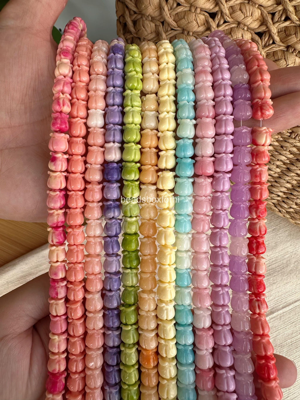 8.5mm Crown Flower Beads
