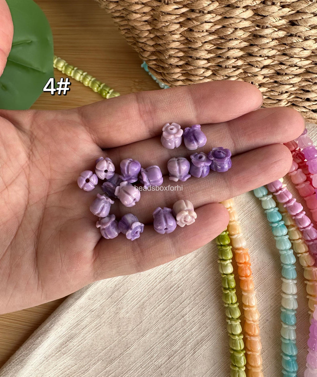 8.5mm Crown Flower Beads