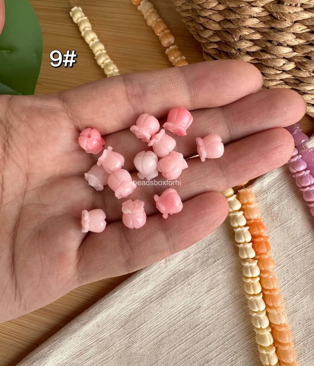 8.5mm Crown Flower Beads