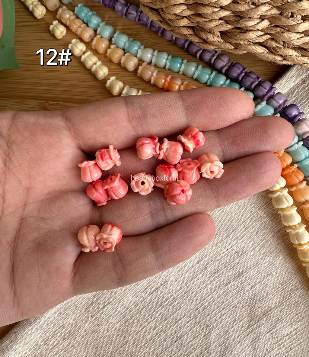 8.5mm Crown Flower Beads