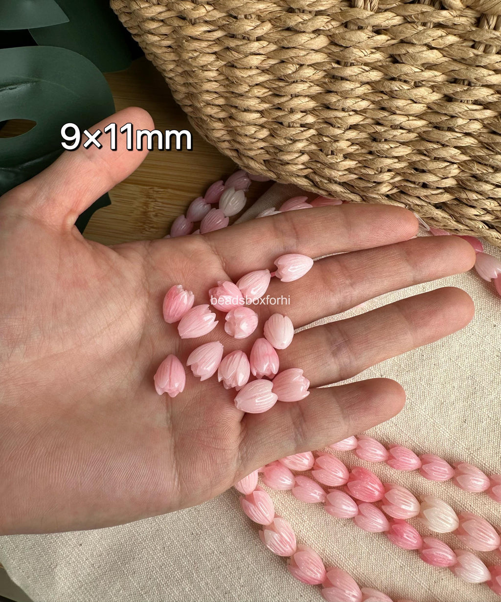 Variegated Light Pink Pikake Beads
