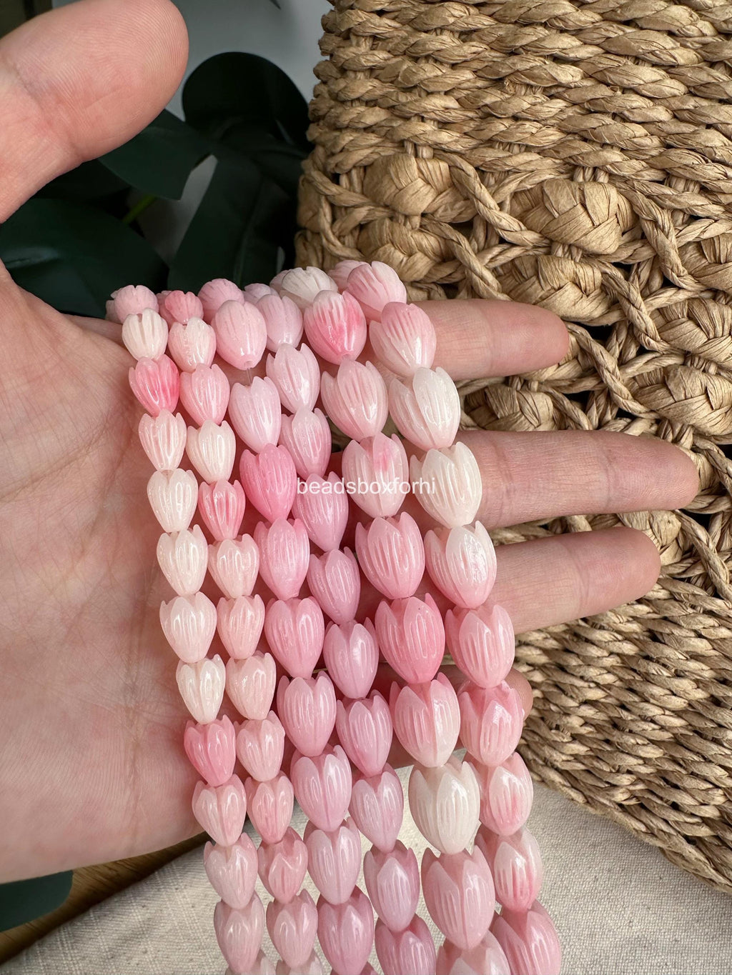 Variegated Light Pink Pikake Beads