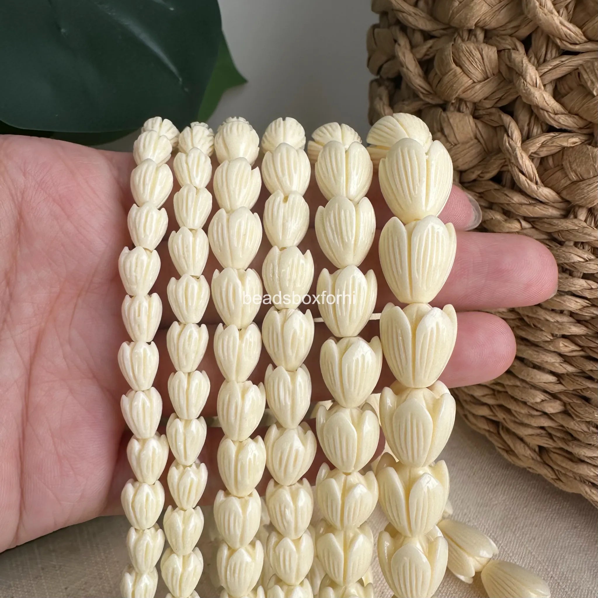 Ivory Pikake Beads