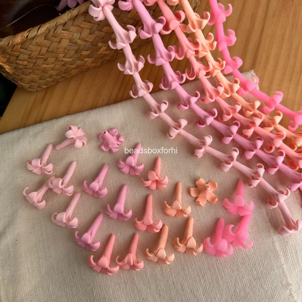 22mm Pink polymer clay puakenikeni