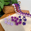 22mm Purple polymer clay puakenikeni