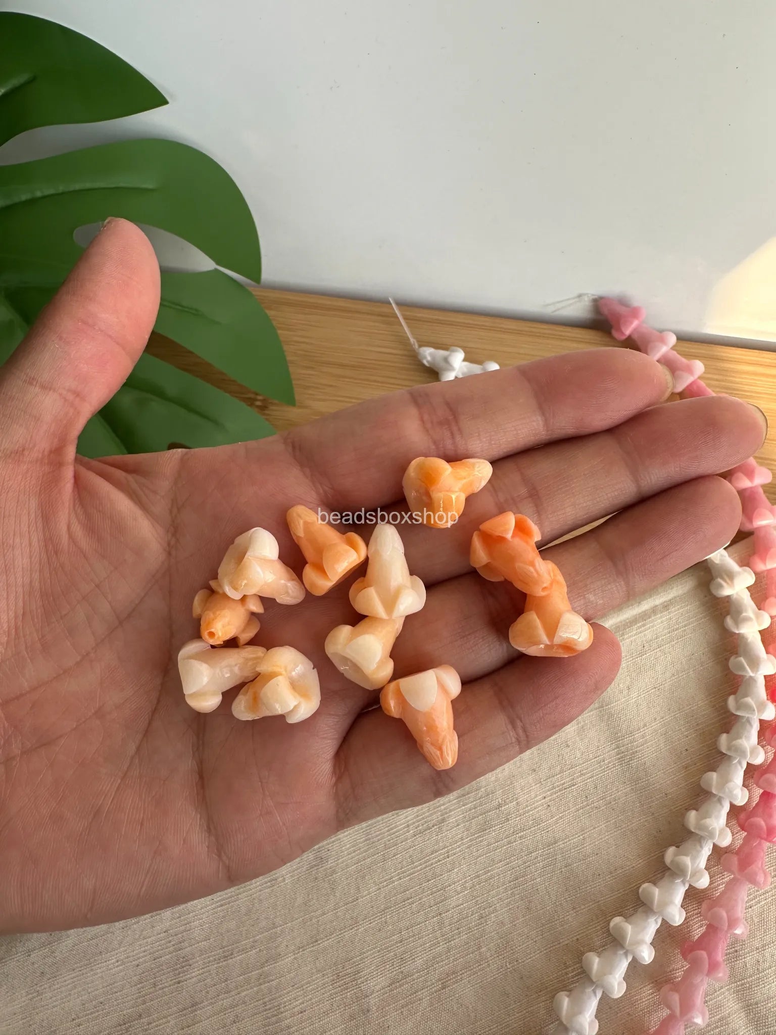 Resin & Coral Powder Puakenikeni Beads