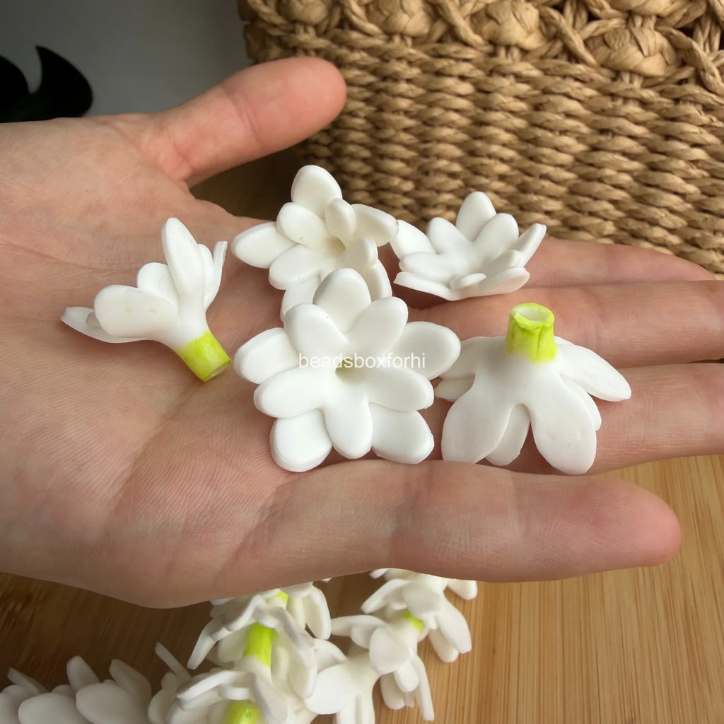 Hand Painted Clay Blooming Pikake