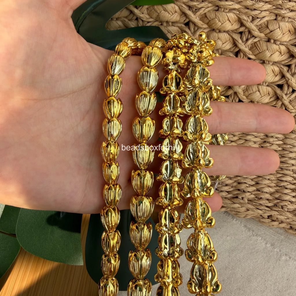 gold hawaiian beads