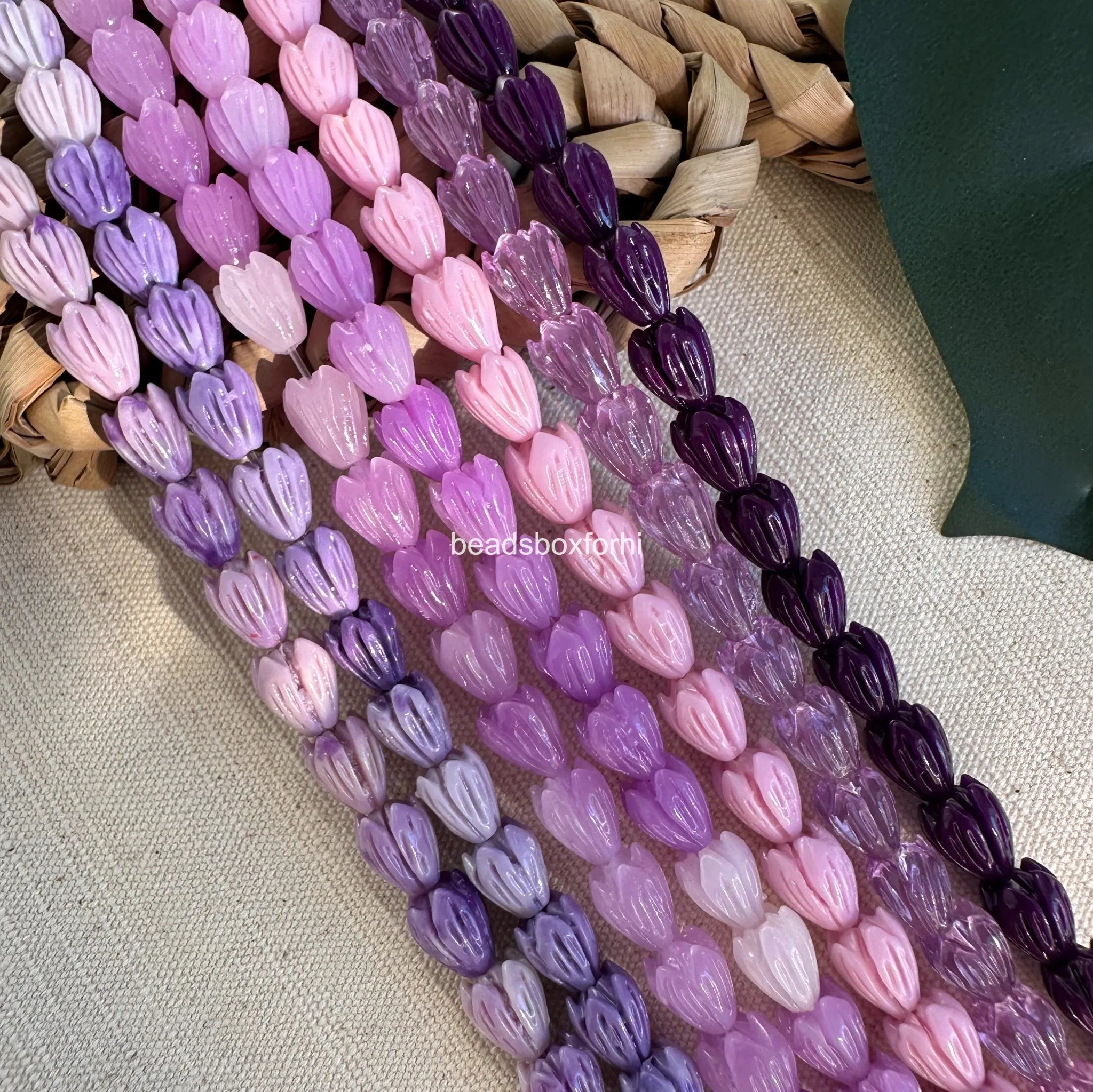 Small Purple Pikake Beads