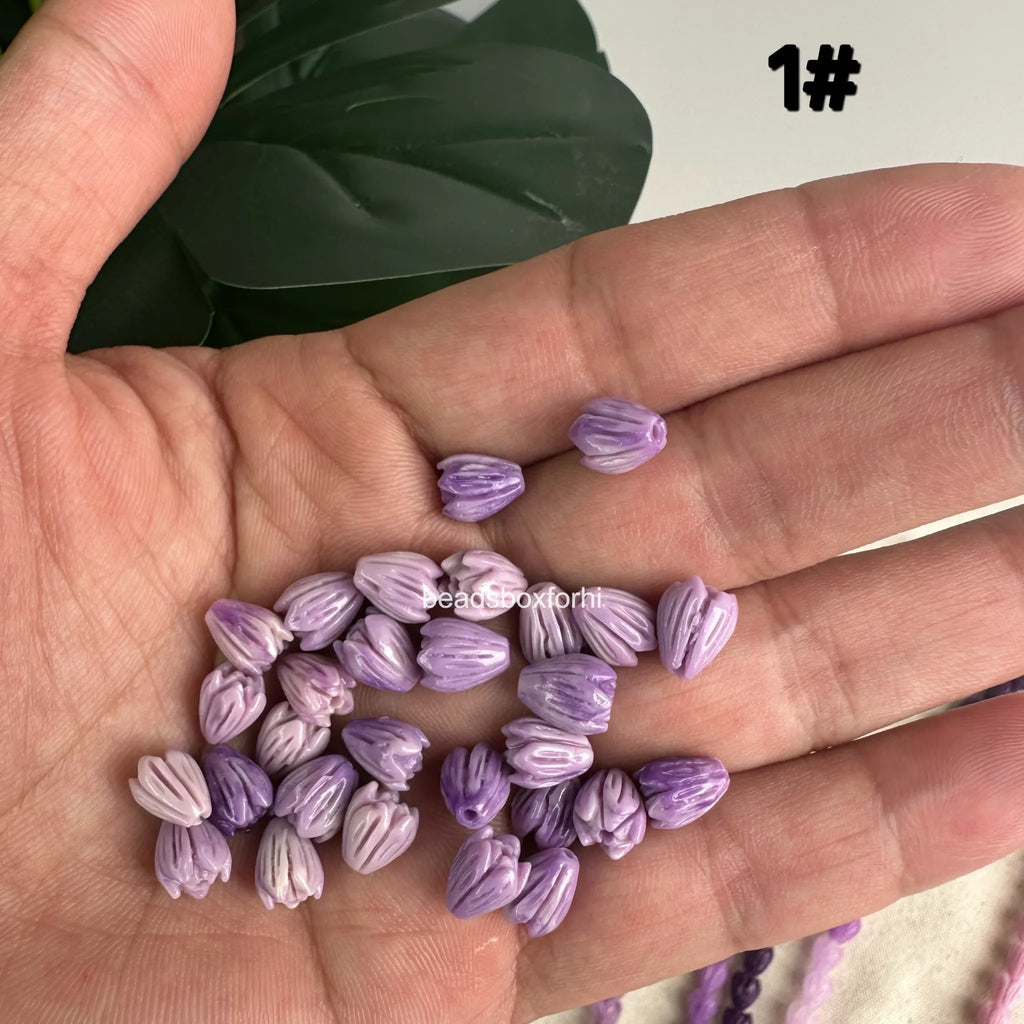 Small Purple Pikake Beads