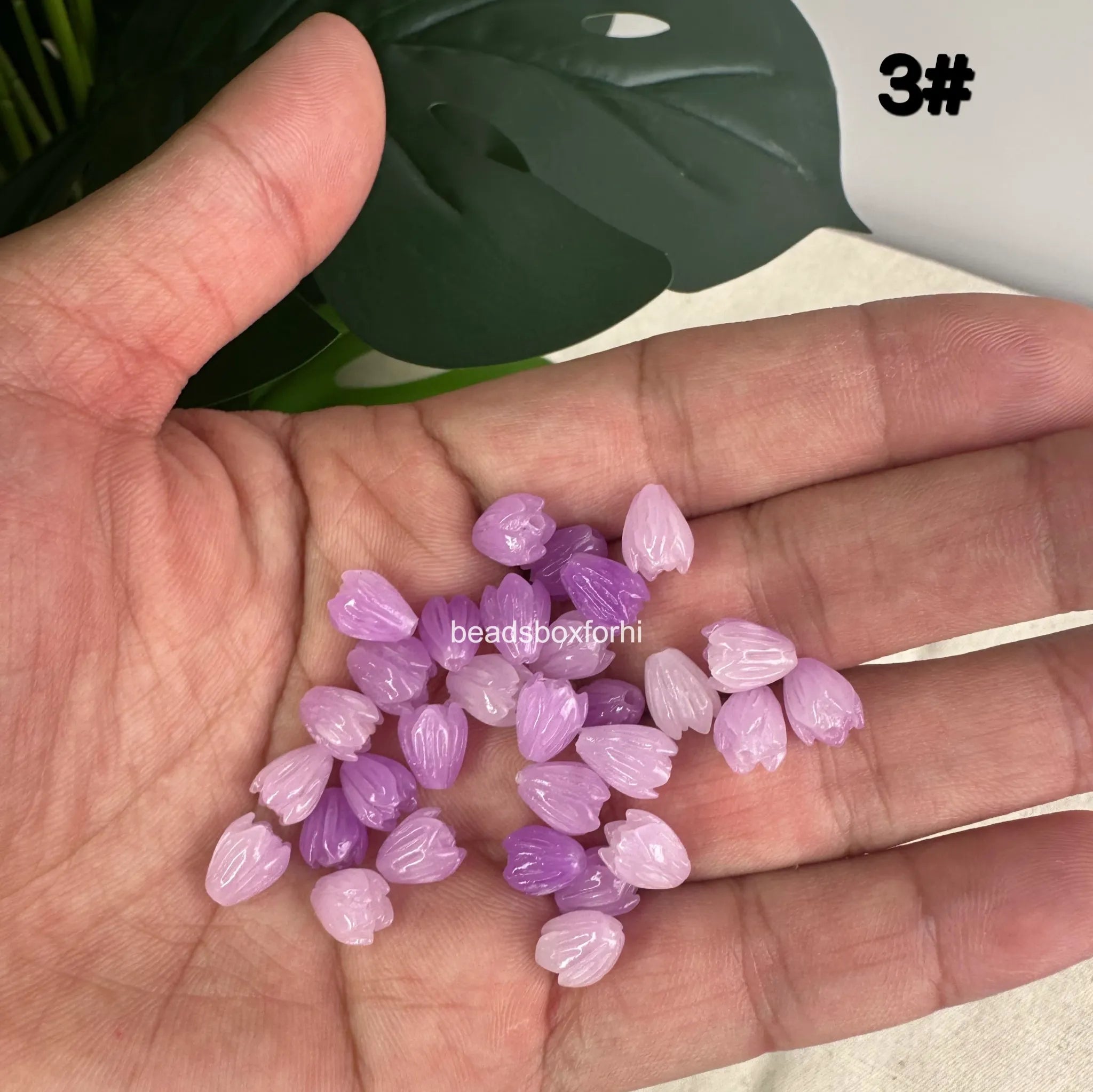 Small Purple Pikake Beads