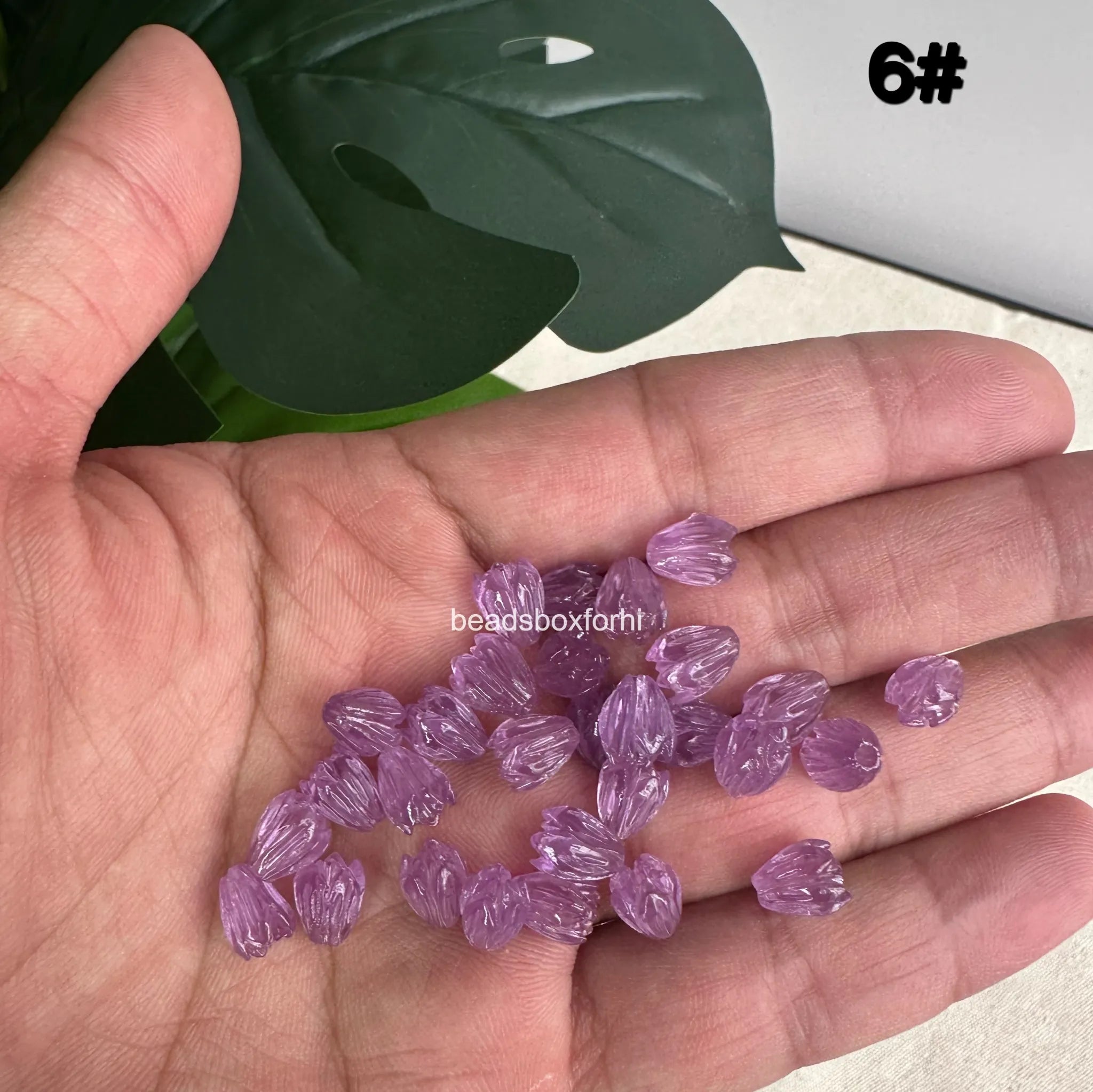 Small Purple Pikake Beads
