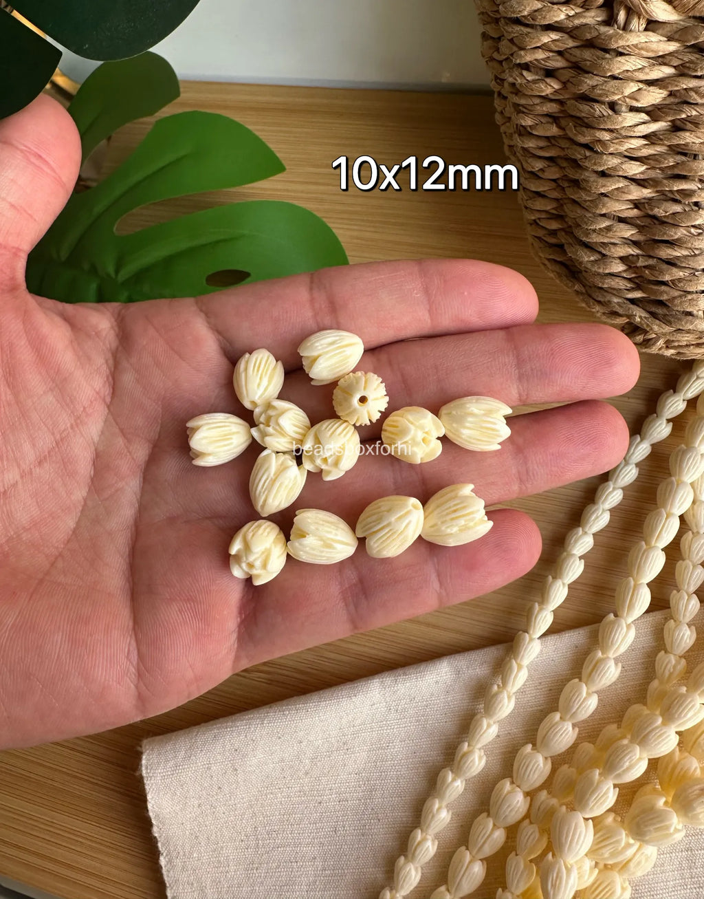 Ivory Pikake Beads