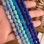 Small Blue Pikake Beads