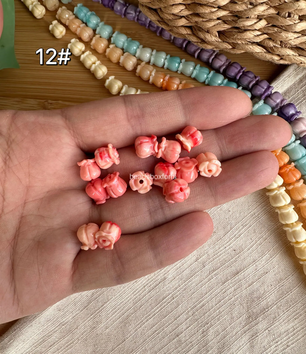 8.5mm Crown Flower Beads