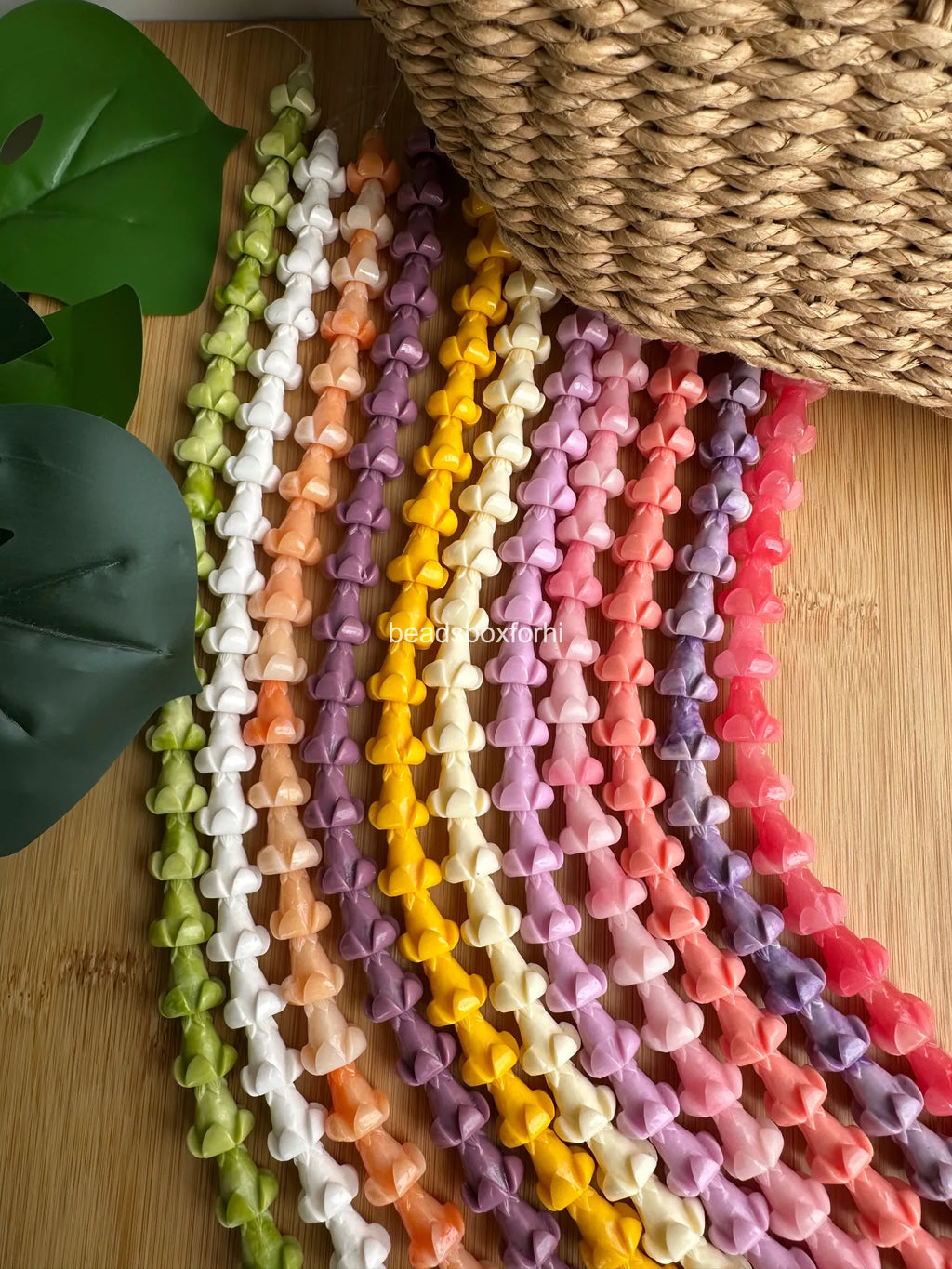 Resin & Coral Powder Puakenikeni Beads