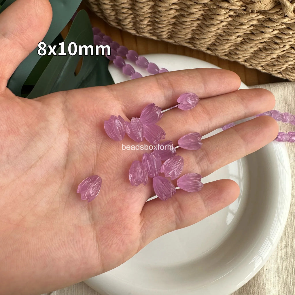 Transparent purple pikake