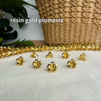 resin gold plumeria