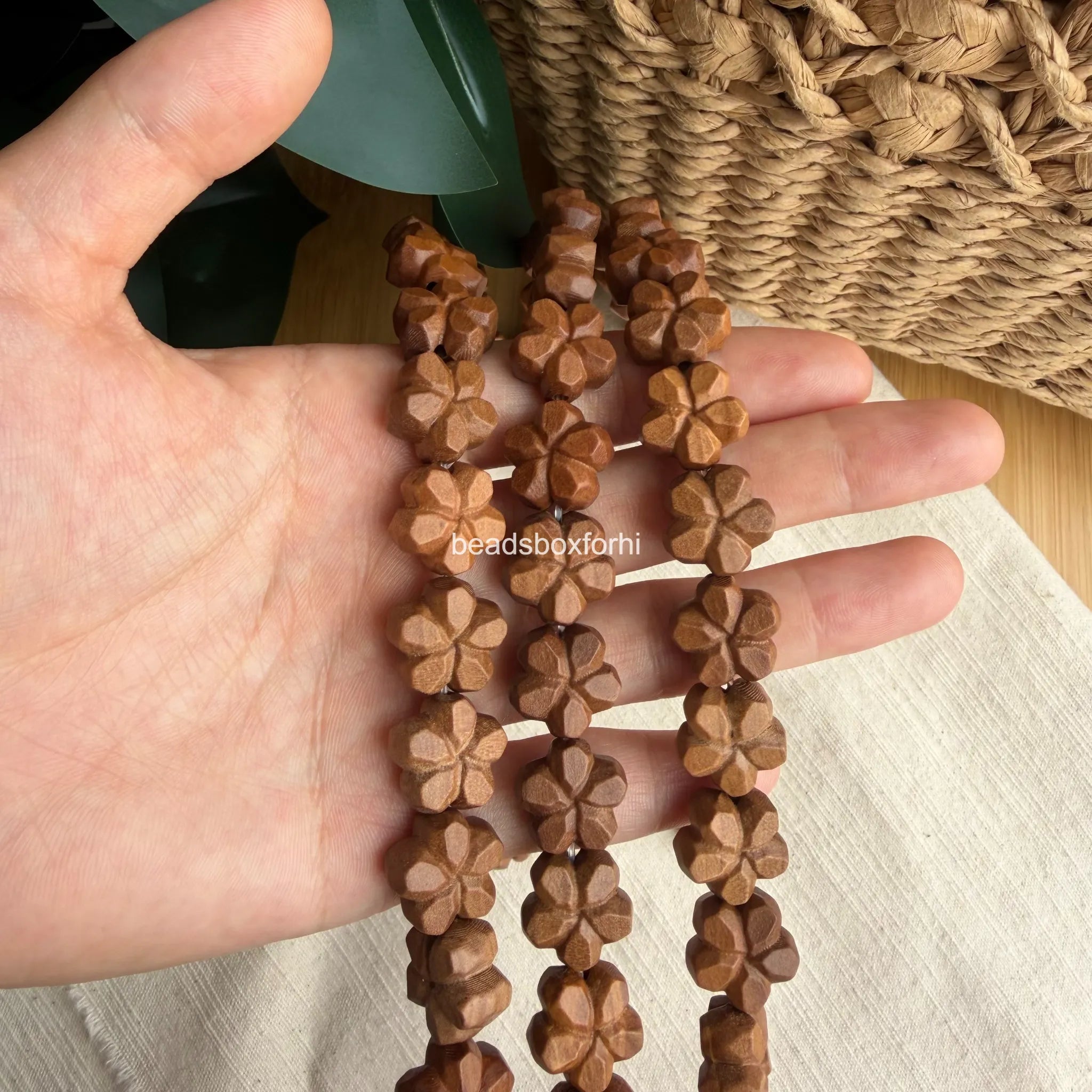 Wood Sakura Beads