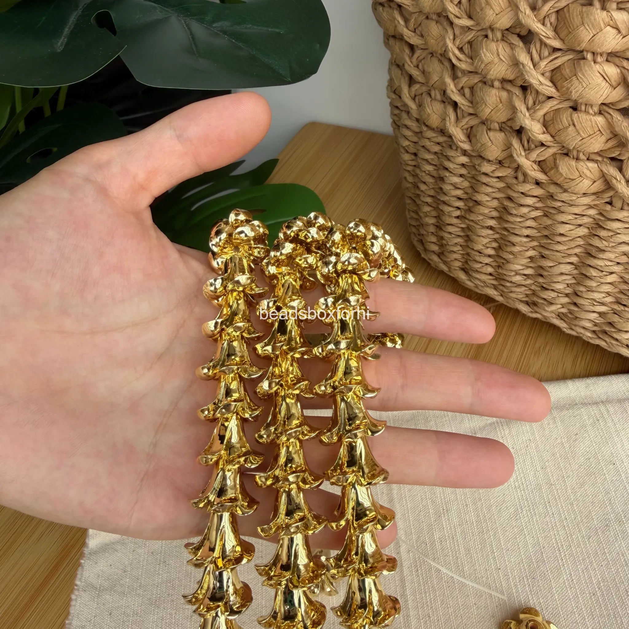 resin gold plumeria