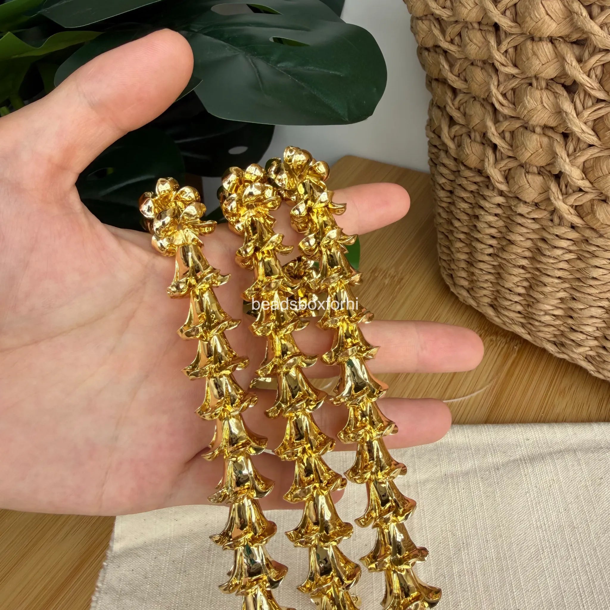 resin gold plumeria