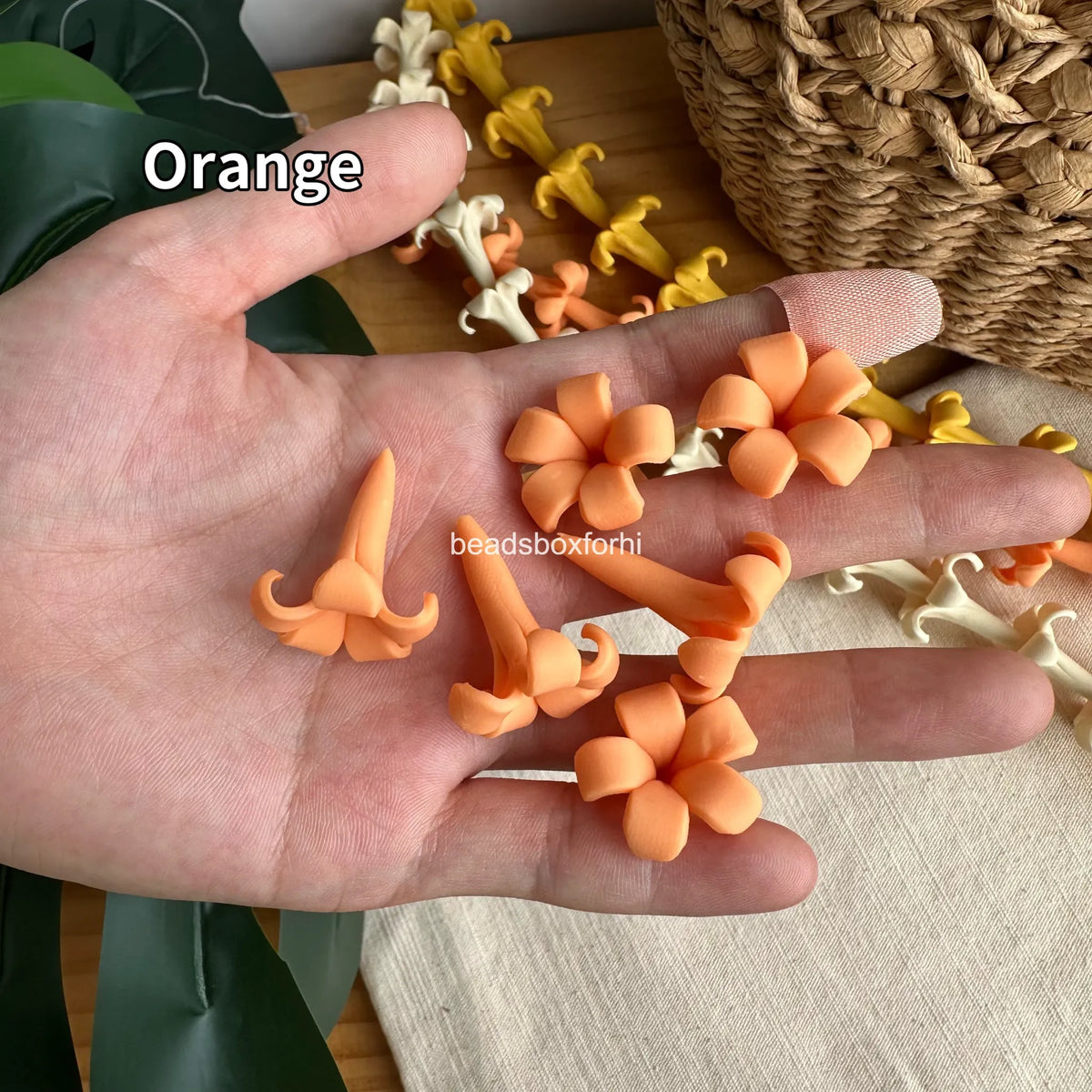 22mm Yellow polymer clay puakenikeni
