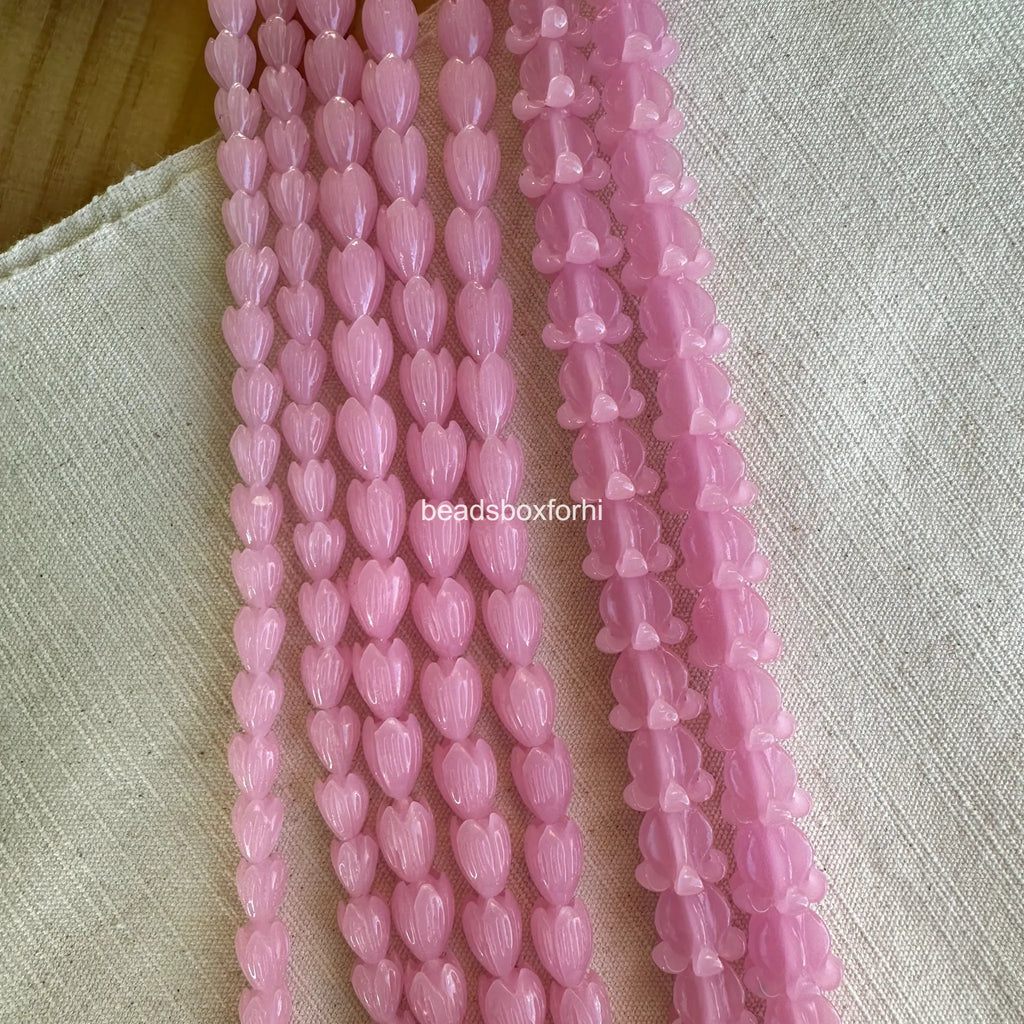 Transparent pink hawaiian beads
