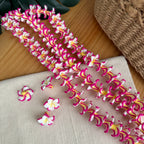 Clay Fushia& White Plumeria