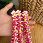 Clay Fushia& White Plumeria